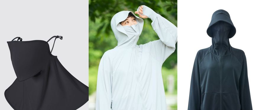 【日焼け対策】顔面を覆うフェイスカバーが続々と登場　トレンドはパーカタイプ、男性需要も増加